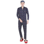 Navy Blue Printed Sleepwear Set