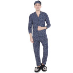Navy Blue Printed Sleepwear