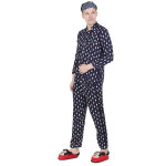 Navy Blue Printed Sleepwear Set