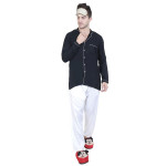Black Solid Sleepwear Set