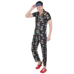 Black Printed loungewear Set