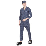 Navy Blue Printed Sleepwear