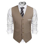 Men's Poly Viscose V-Shape Tuxedo Style Waistcoat